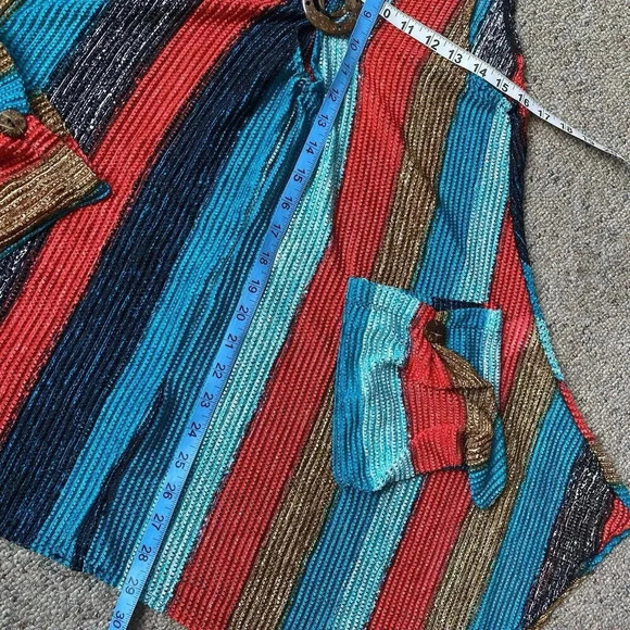 Rima Colorful Summer Flowy Mini Sleeveless V-neck Swing Dress Sz L-XL Largenlook - Picture 2 of 9